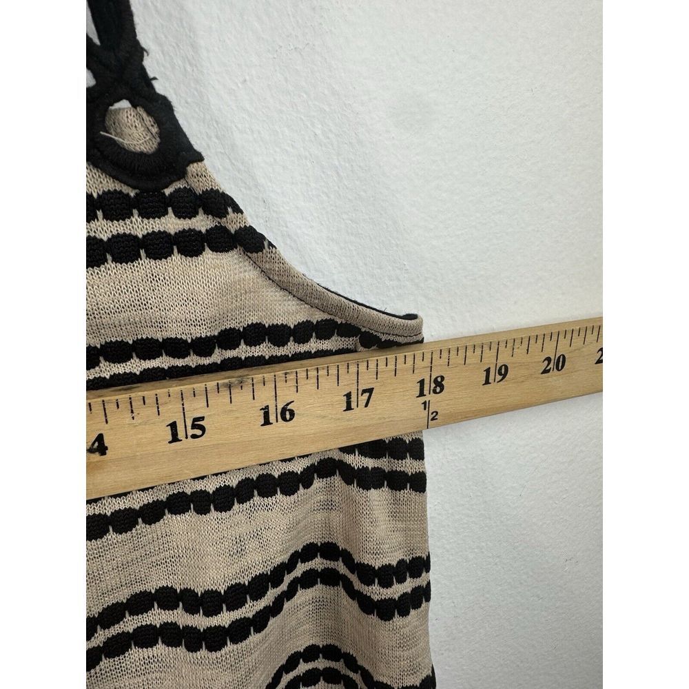 Free People Size L Molly's Retro Peplum Top Women's Stripe Eyelet Tank - Picture 4 of 10